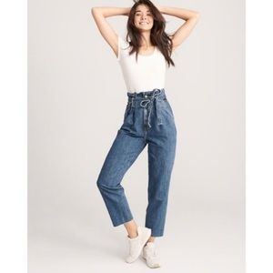 Abercrombie Ultra High Paperbag Waist Jeans